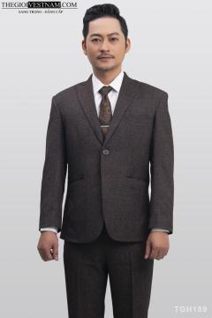 Bộ Suit Nâu Bố Vegoc Classic Fit TGH189